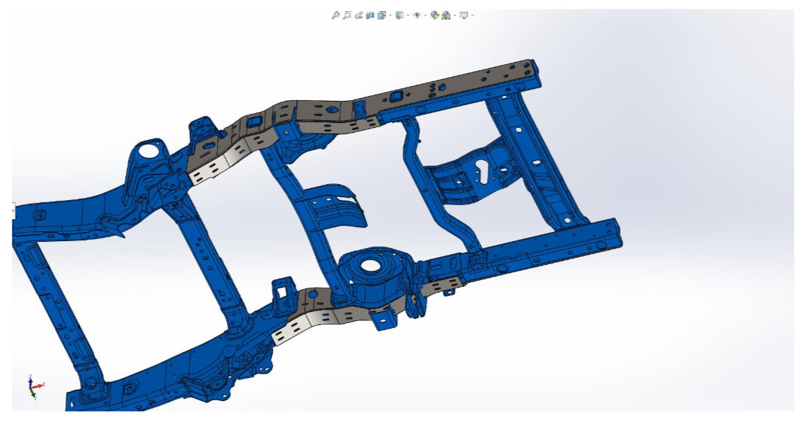 2020 - Present Jeep Gladiator Frame Reinforcement Plates