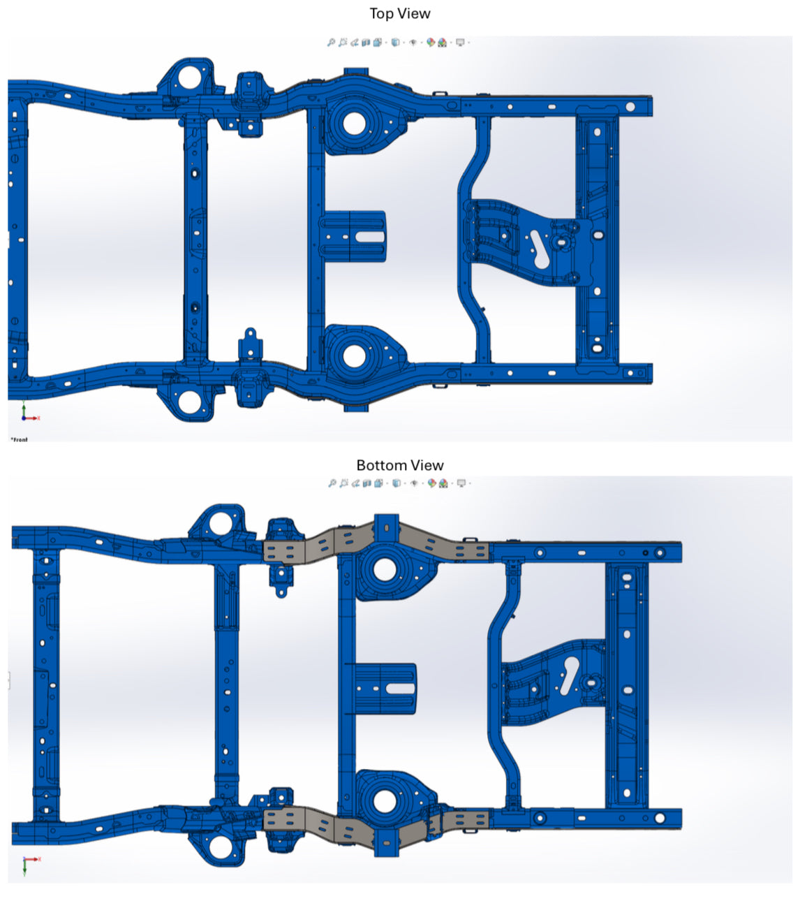 2020 - Present Jeep Gladiator Frame Reinforcement Plates