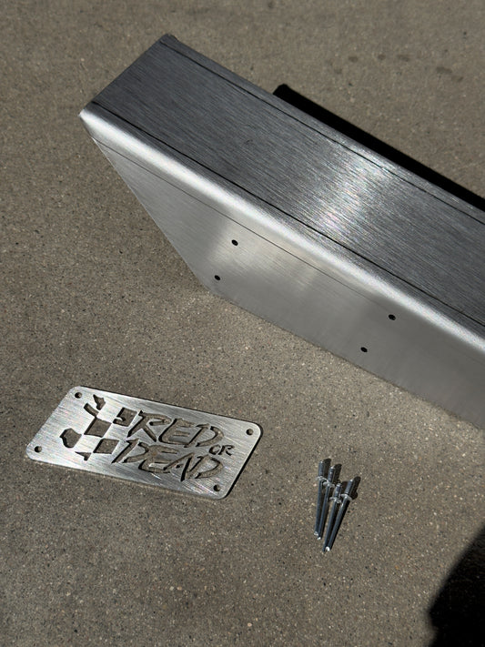 RODF Axle truss with Stainless steel logo plate, 1979-1985 Toyota front axle