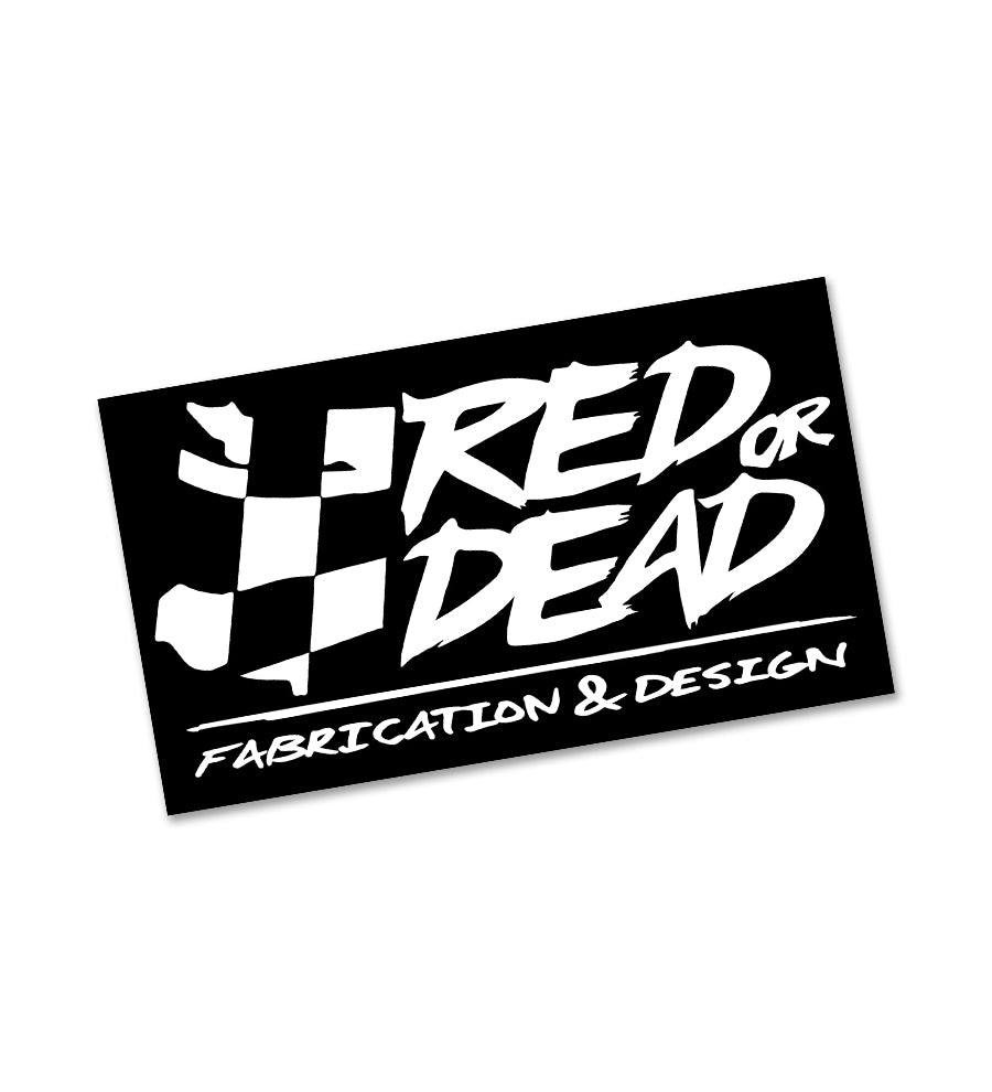 Red or Dead Fab "shop" STICKER Black