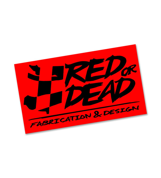 Red or Dead Fab "shop" STICKER Red